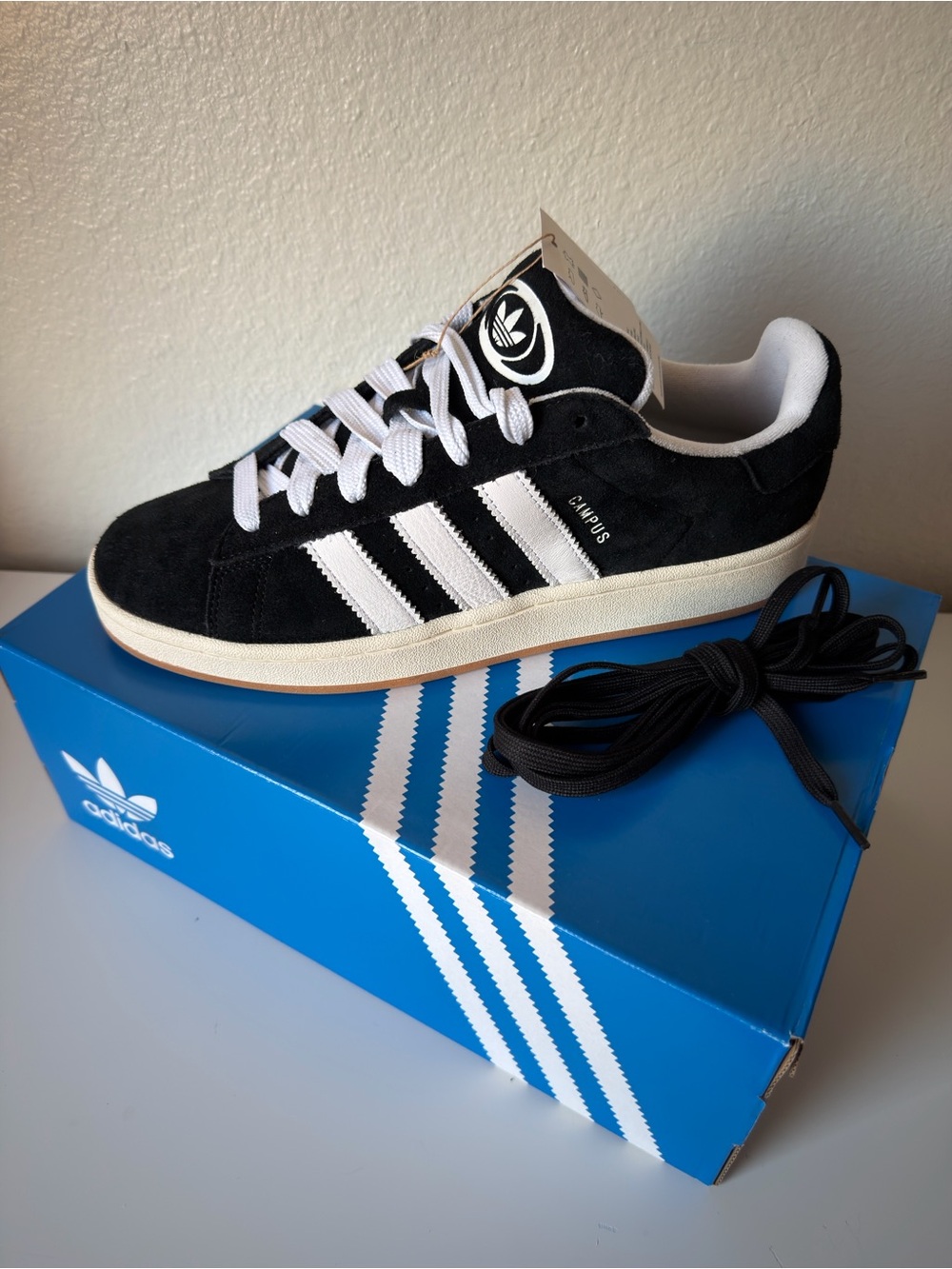 adidas Black Suede Campus Sneakers size 11.5 new